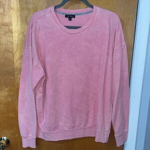 ZELOS Men's Crewneck Sweater in Soft Pink